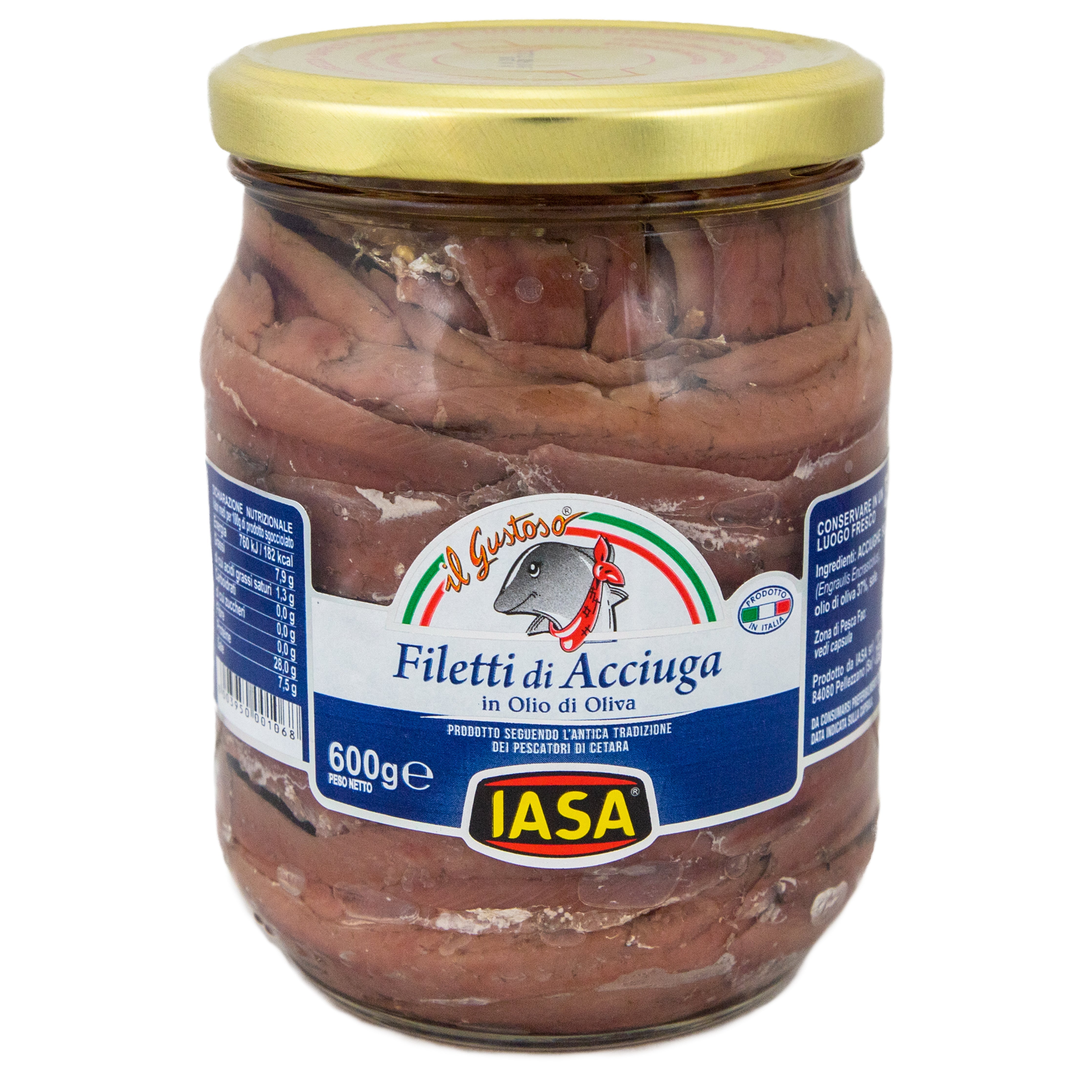 Anchovies Fillets in Olive Oil 600g - Iasa IASA - Packaged Seafood @Mercato Gourmet | Your Italian Gourmet Supermarket