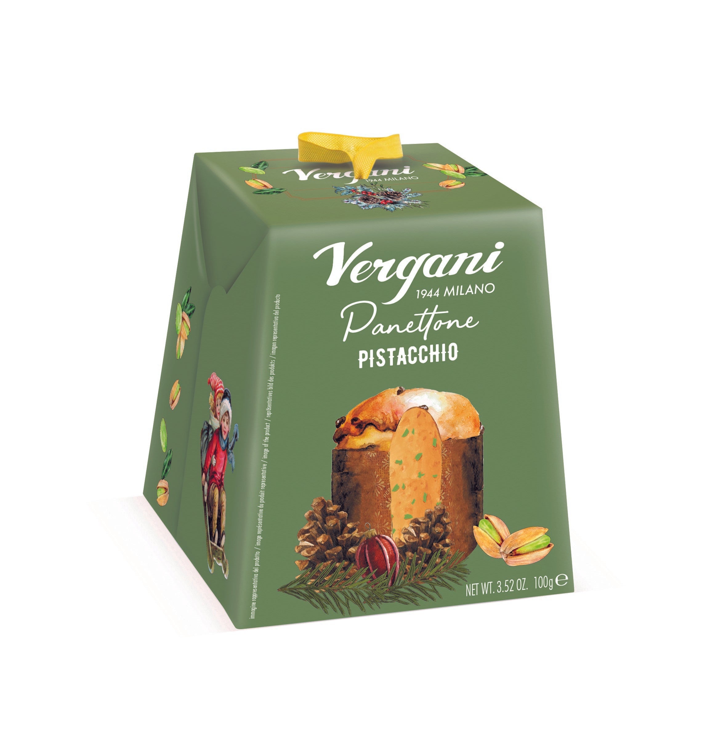 PISTACHO PANETTONE 100G BOX - Vergani Vergani - Panettone @Mercato Gourmet | Your Italian Gourmet Supermarket