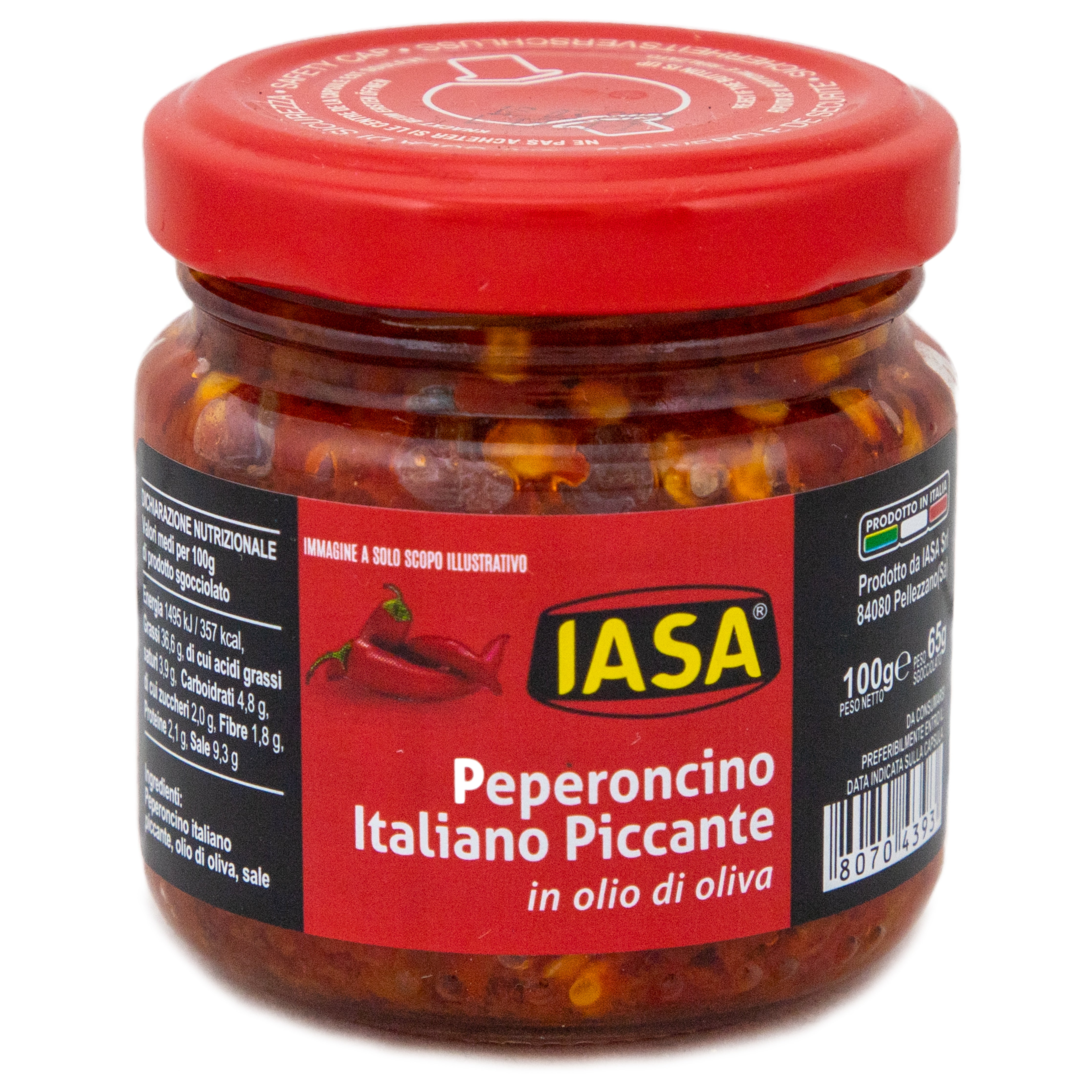 Peperoncino Italiano Piccante in Olio di Oliva 300g - Iasa IASA - Spices & Dressing 300g @Mercato Gourmet | Your Italian Gourmet Supermarket