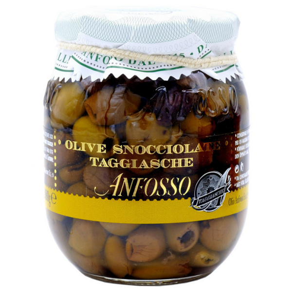 Pitted Taggiasche Snocciolate Olives in Extra Virgin Olive Oil 280g - Anfosso Anfosso - Preserved Vegetables 280g @Mercato Gourmet | Your Italian Gourmet Supermarket