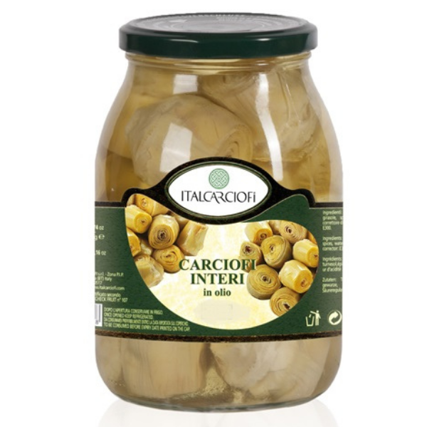 Whole Artichoke Hearts in Sunflower Oil 314ml - Italcarciofi Italcarciofi - Preserved Vegetables @Mercato Gourmet | Your Italian Gourmet Supermarket