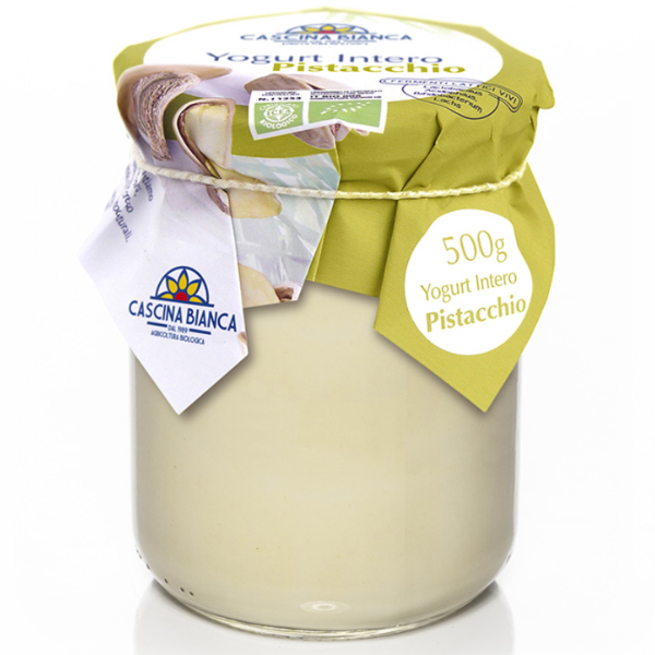 Organic Yogurt Full Fat Pistachio - Cascina Bianca Cascina Bianca - Dairies 500g @Mercato Gourmet | Your Italian Gourmet Supermarket