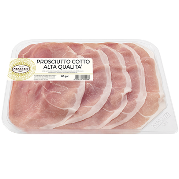 Cooked Ham (High Quality) 110g - Maletti Maletti - Cold-Cut 110g (±10%) pack @Mercato Gourmet | Your Italian Gourmet Supermarket