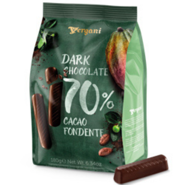 Vergani Dark Chocolate Sticks 70%